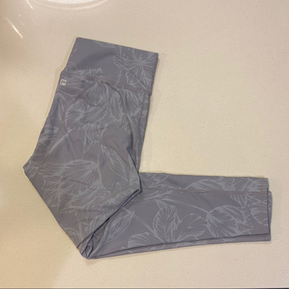 Gray Floral Fabletics Leggings